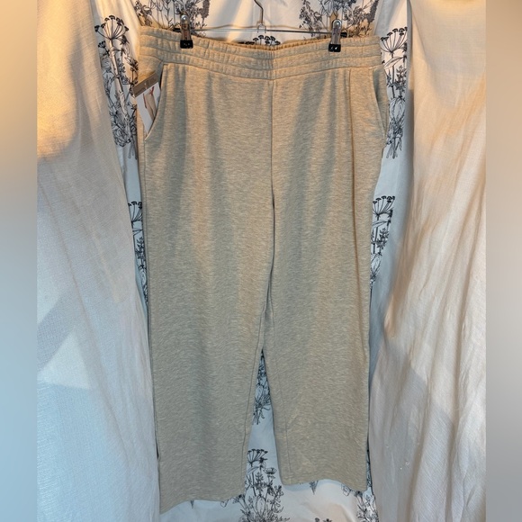 Mondetta Pants - Mondetta Wide Leg Sweat Pants in Neutral Tan